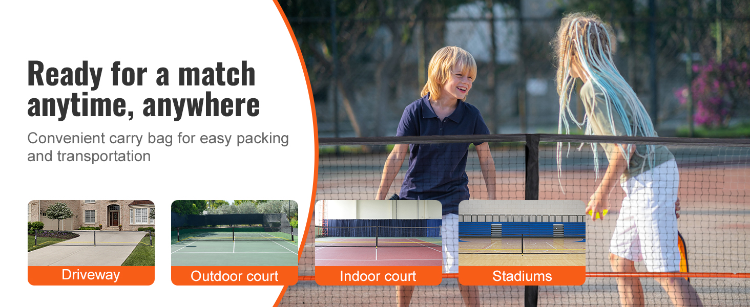 SunNordic 22ft Portable Pickleball Net Set - Regulation Size With Metal Frame & Carry Bag