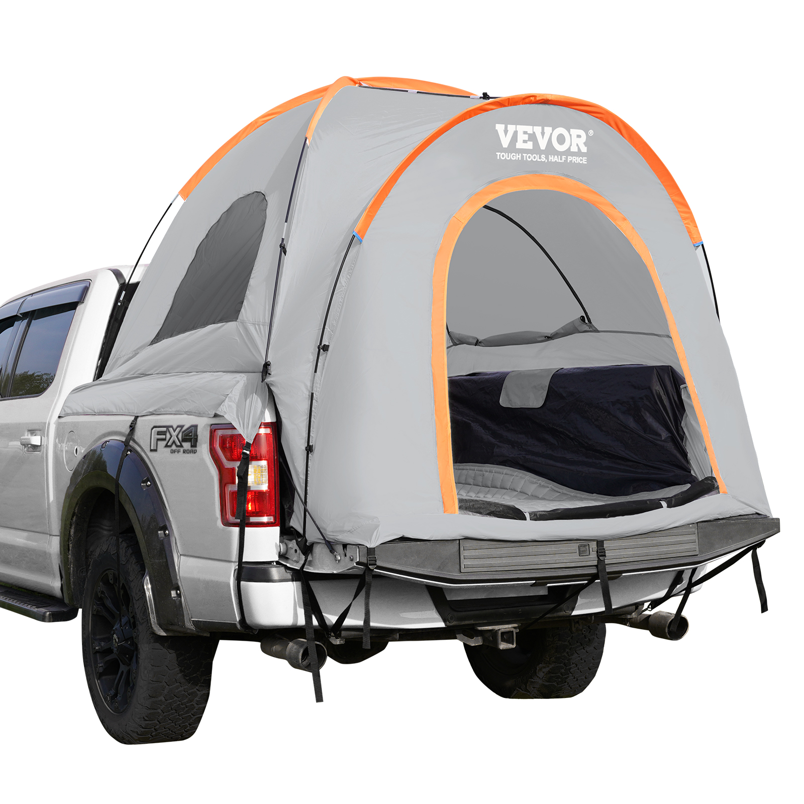 VEVOR Auvent latéral de voiture, 8,2'x8,2', auvent de véhicule rétractable  étanche UV50+, poteaux télescopiques, tente de toit avec sac de transport  pour Jeep/SUV/camion/van, camping, voyage, kaki