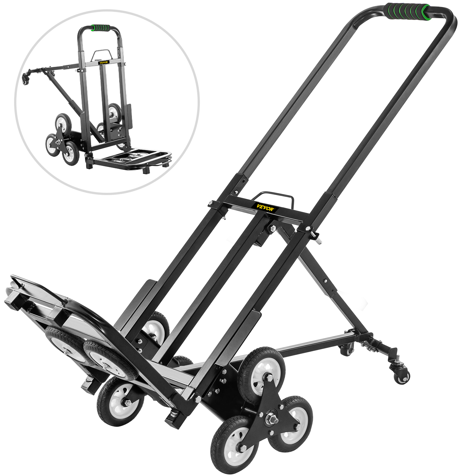 330Lbs 6 Wheels Stair Climbing Cart Low Noises Portable Electrostatic Spray 