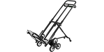 Carro con caja plegable de 83,5 x 38 x 30 cm con 2 ruedas y cuerda,  Plataforma de transporte plegable de metal para mover produ