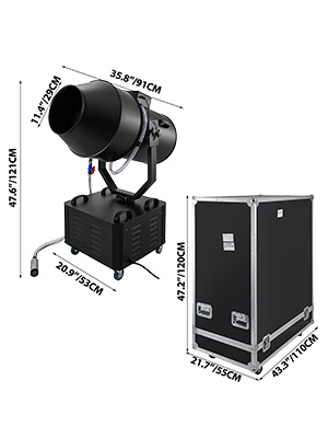 Foam Cannon Machine Snow Party JET 3000Watts Equipment Flight Case Foam  Maker