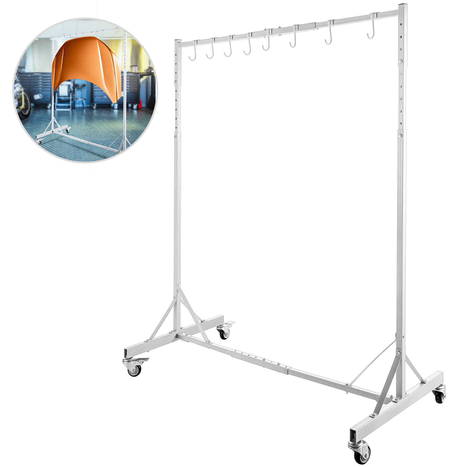 VEVOR Automotive Spray Painting Rack Stand, Auto Body Shop Paint Booth Hood Parts