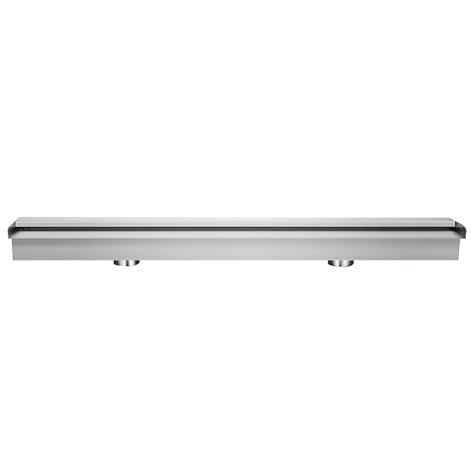 VEVOR Pool Fountain Stainless Steel Pool Waterfall Spillway with Pipe Connector Rectangular Garden Outdoor (59.1")