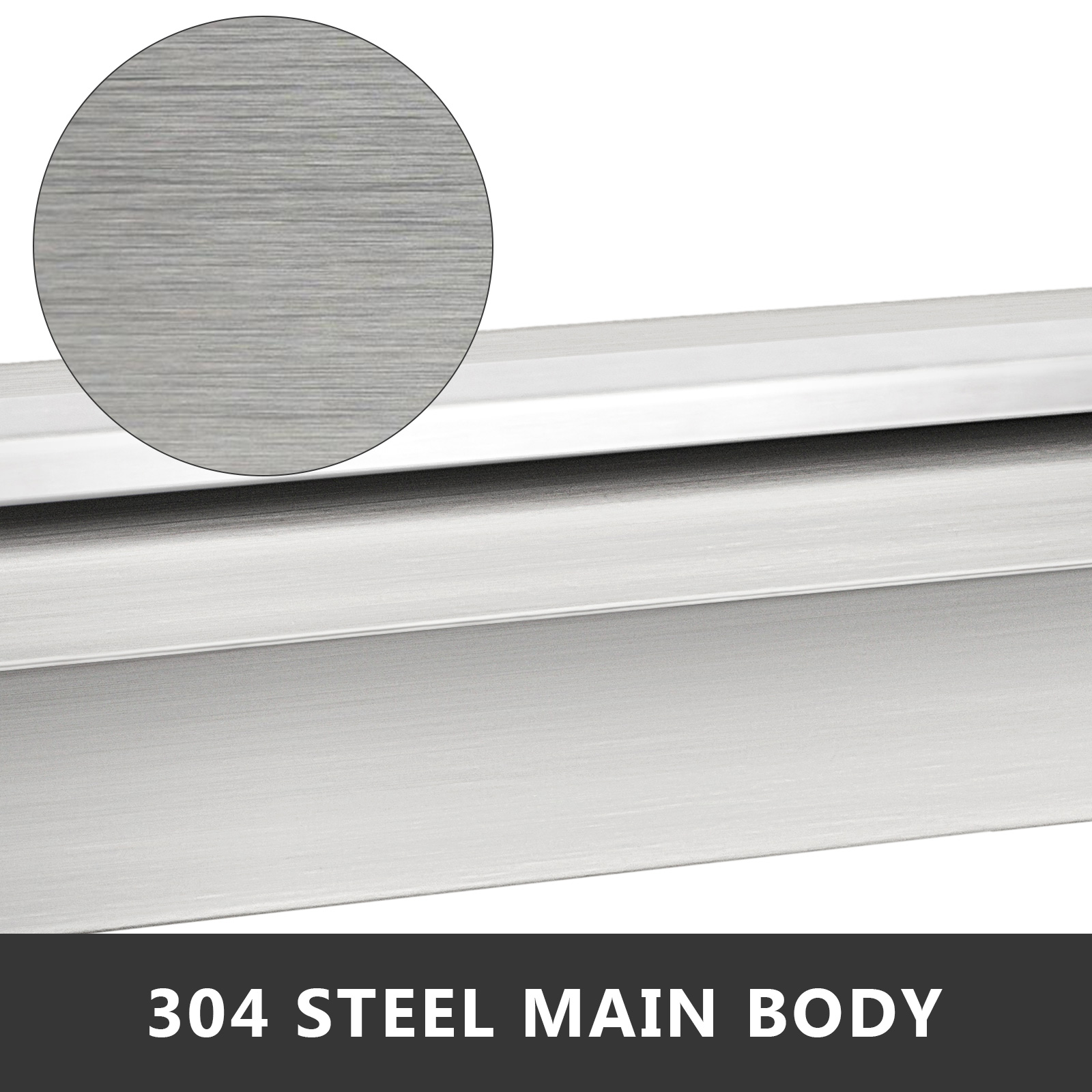 VEVOR Pool Fountain 47.2" x 4.5" x 3.1" Stainless Steel Pool Waterfall with LED Strip Light Waterfall Spillway with Pipe Connector Rectangular Garden Outdoor