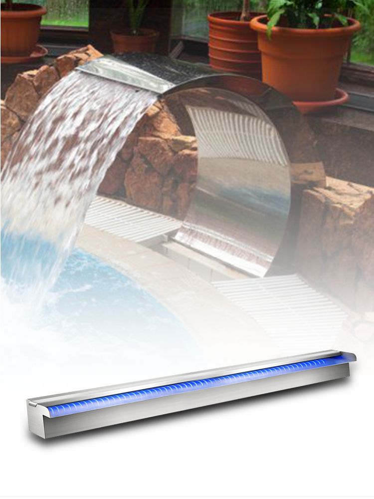 Color Changing LED Strip Light 36" wide-pond-waterfall-decorative-spillway-weir 