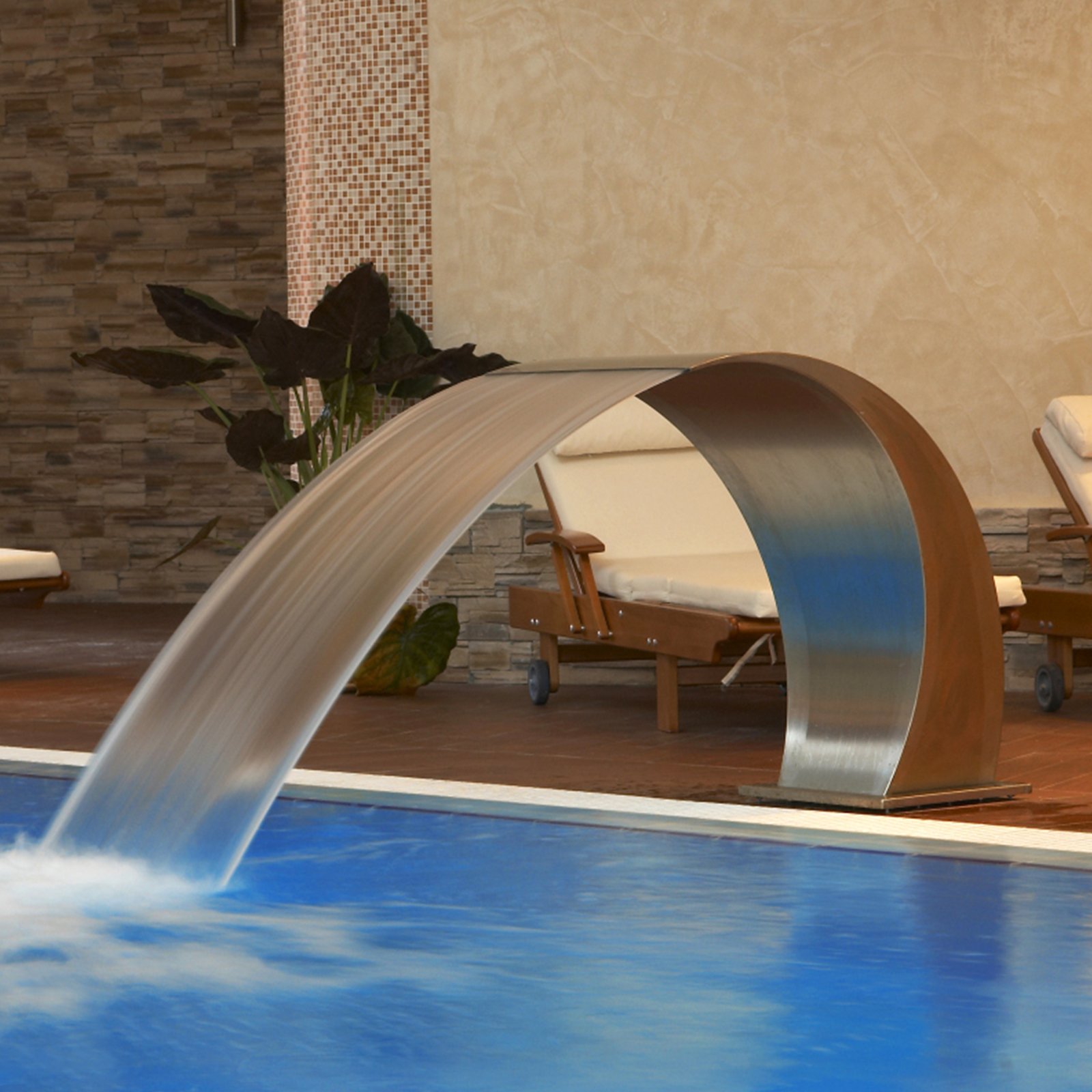 Details about   11.8"-59.1" Rectangular Waterfall Pool Fountain Swimming Pool Stainless Steel 