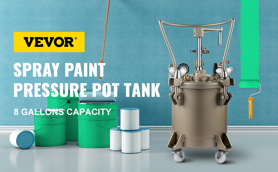 VEVOR 10 L Spray Paint Pressure Pot Tank Manual Air Paint Pressure Pot
