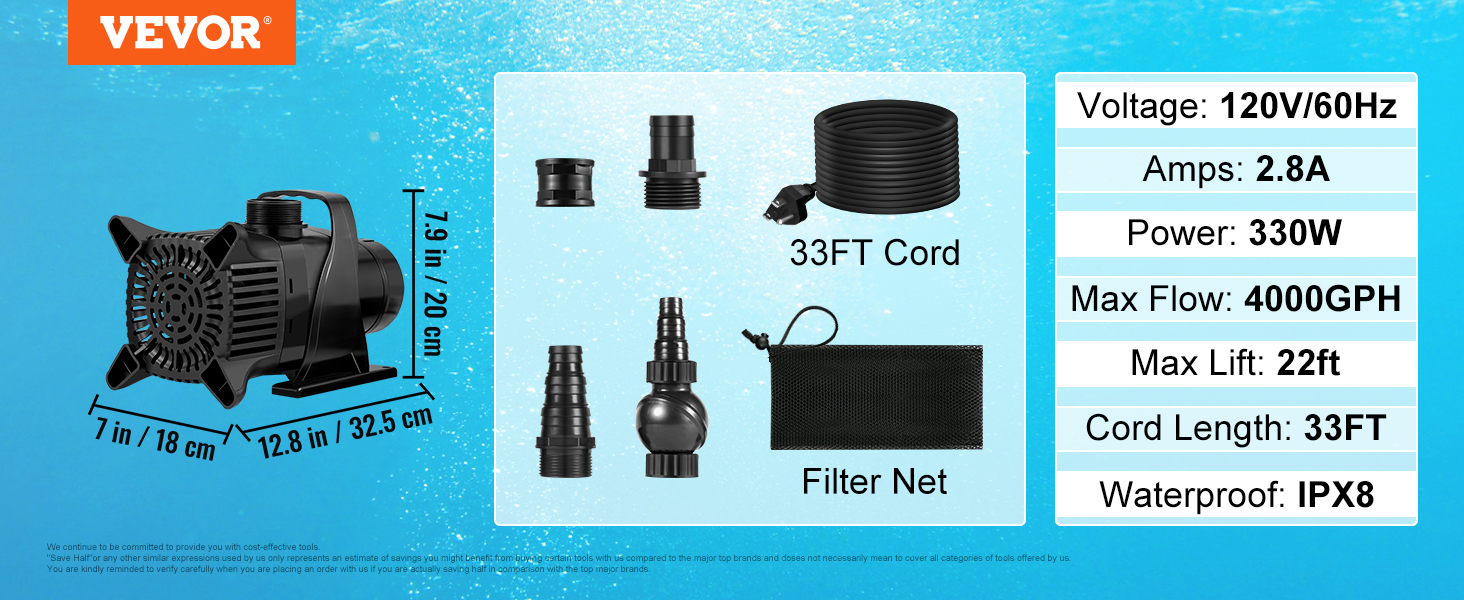 submersible pump,adapter,net