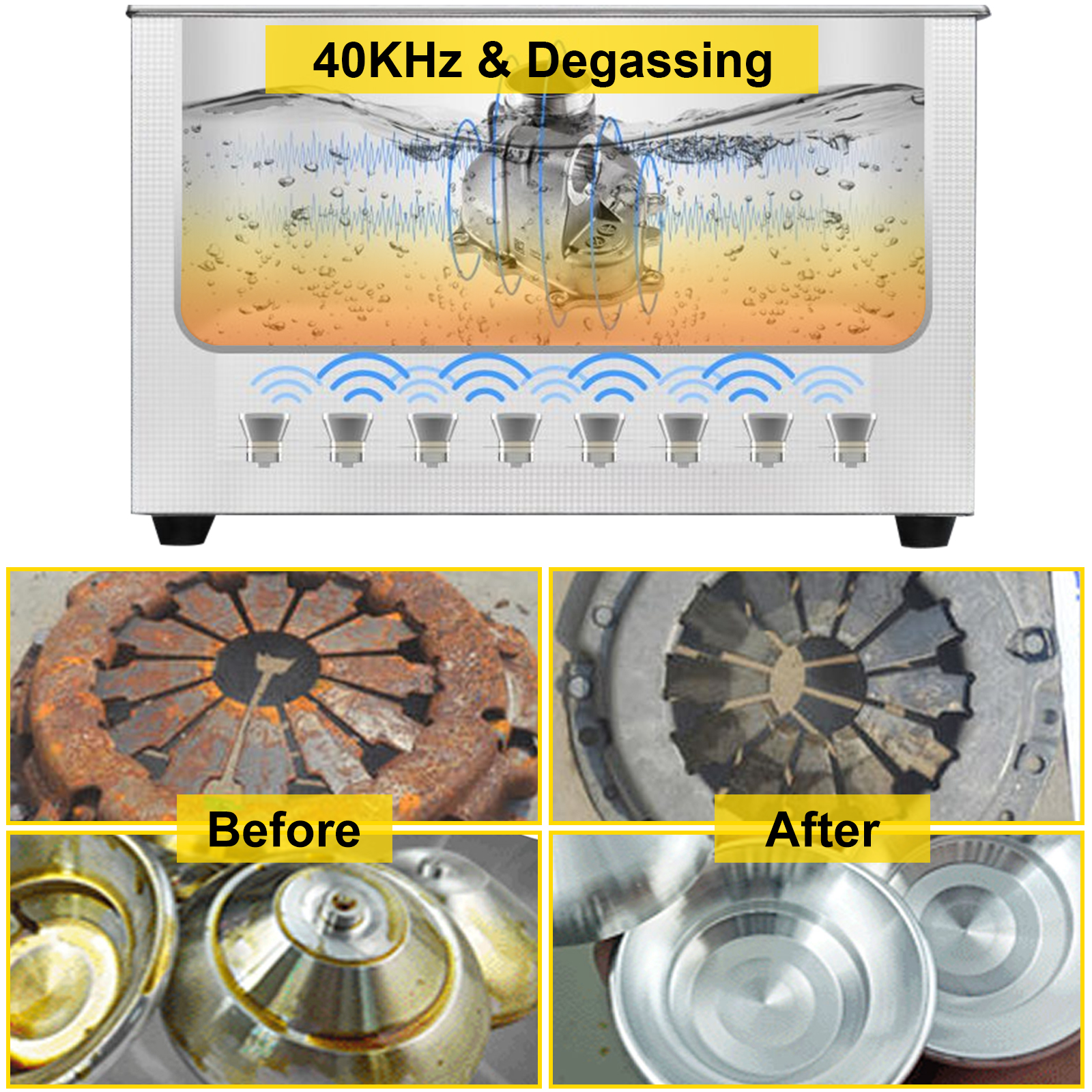 Vevor Touch Ultrasonic Cleaner Ultrasonic Cleaning Machine 13l Stainless  Steel