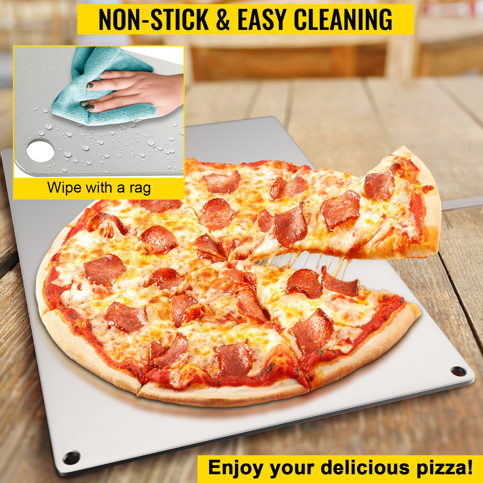 3/8 Steel Pizza Baking Plate 3/8 Thick A36 Seasoned Steel, Hanging Hole 