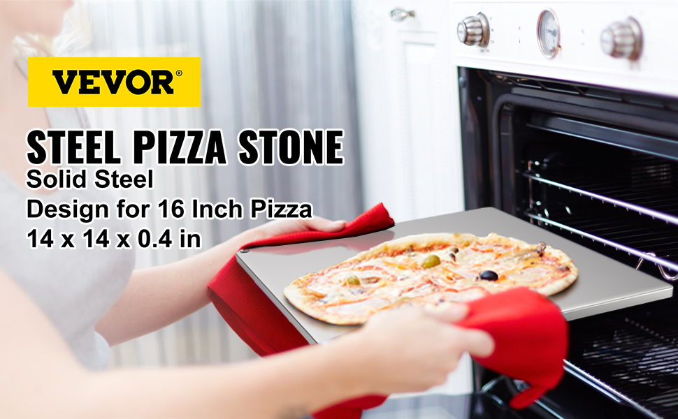 Piedra de acero para pizza para horno, plato de pizza de acero, piedra de  acero A36 para hornear para parrilla, sartén de acero para pizza con