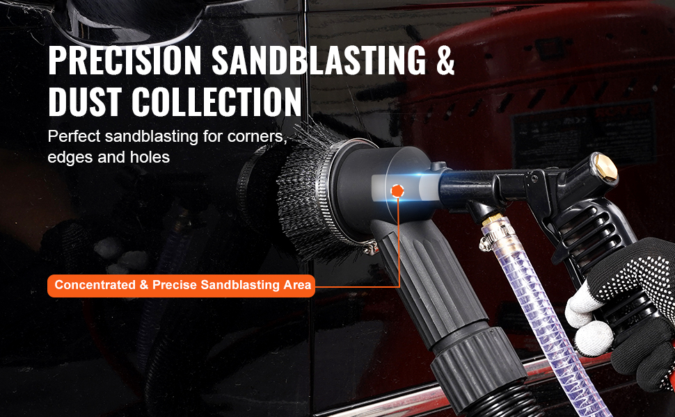 VEVOR 28 Gallon Vacuum Sand Blaster, Dustless Sandblaster with Builtin