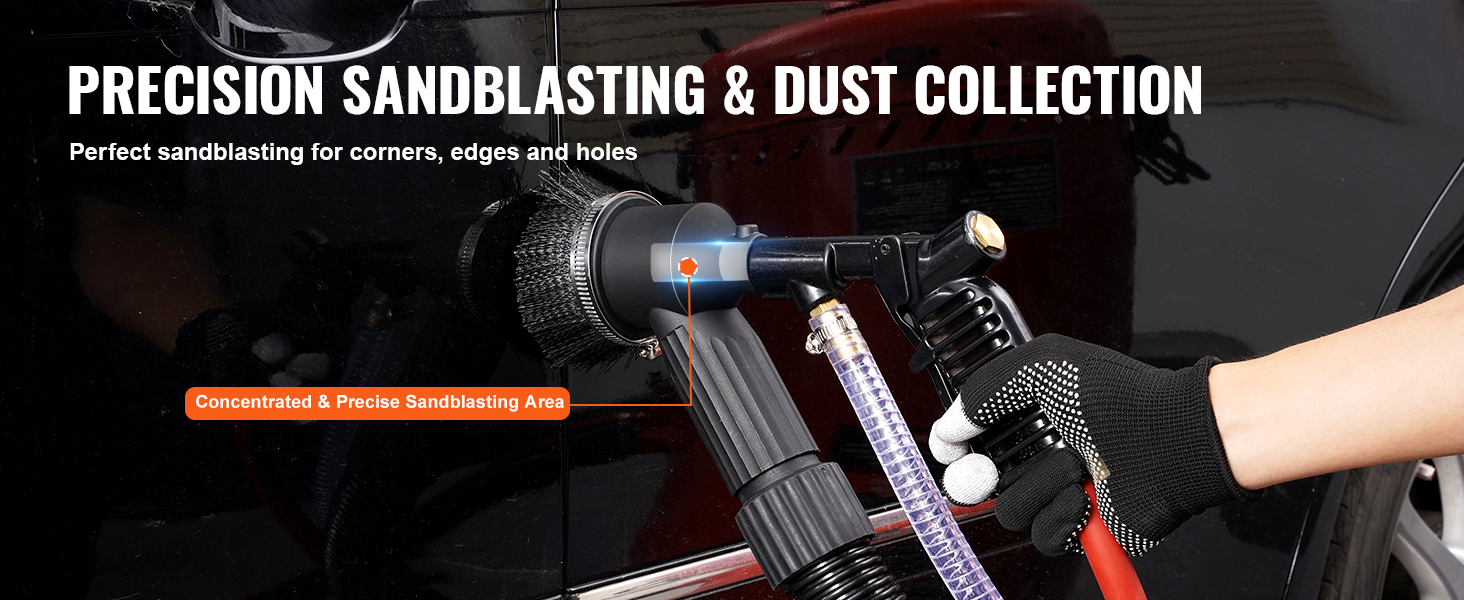 VEVOR 28 Gallon Vacuum Sand Blaster, Dustless Sandblaster with Builtin