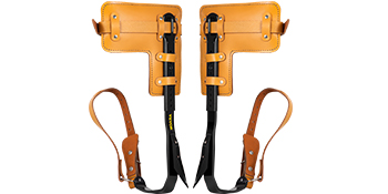 VEVOR Tree Climbing Spikes, 1 Pair Alloy Steel Pole Climbing Spurs,  w/Adjustable Straps and EVA Leg Padding, Arborist Equipment for Climbers,  Logging, Hunting Observation, Fruit Picking