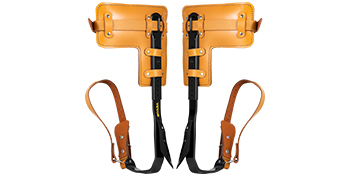 VEVOR Tree Climbing Spikes, 1 Pair Stainless Steel Pole Climbing Spurs,  w/Adjustable Straps and Cow Leather Padding, Arborist Equipment for  Climbers