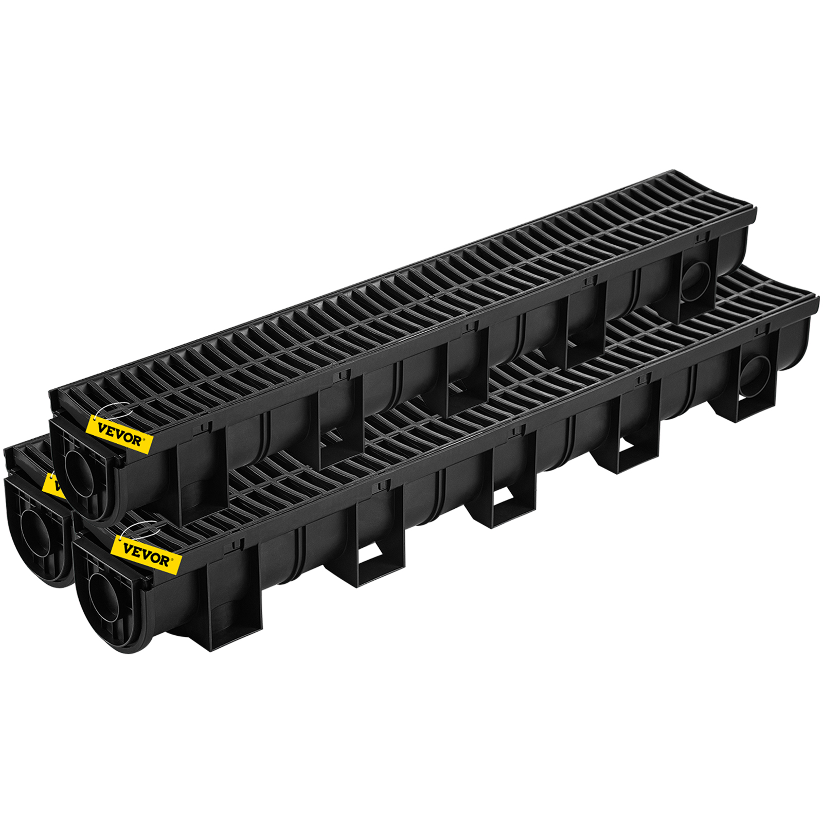 VEVOR Trench Drain HDPE Drainage Trench,Channel Drain With Plastic ...