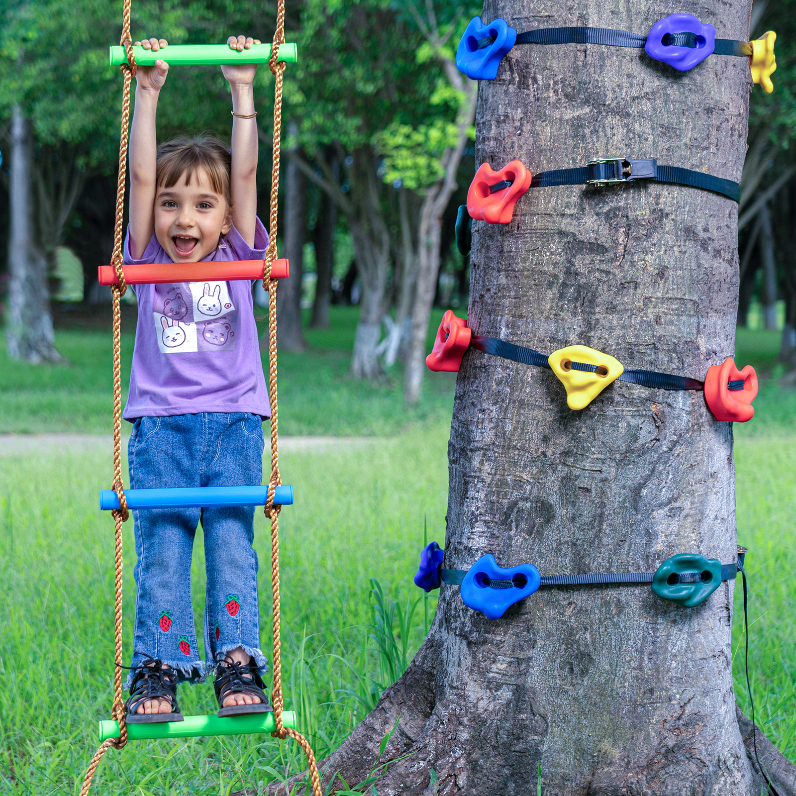 VEVOR 25/32/72/12/20pcs Rock/Tree Climbing Holds Climbing Rocks Handles Hardware - Picture 46 of 98