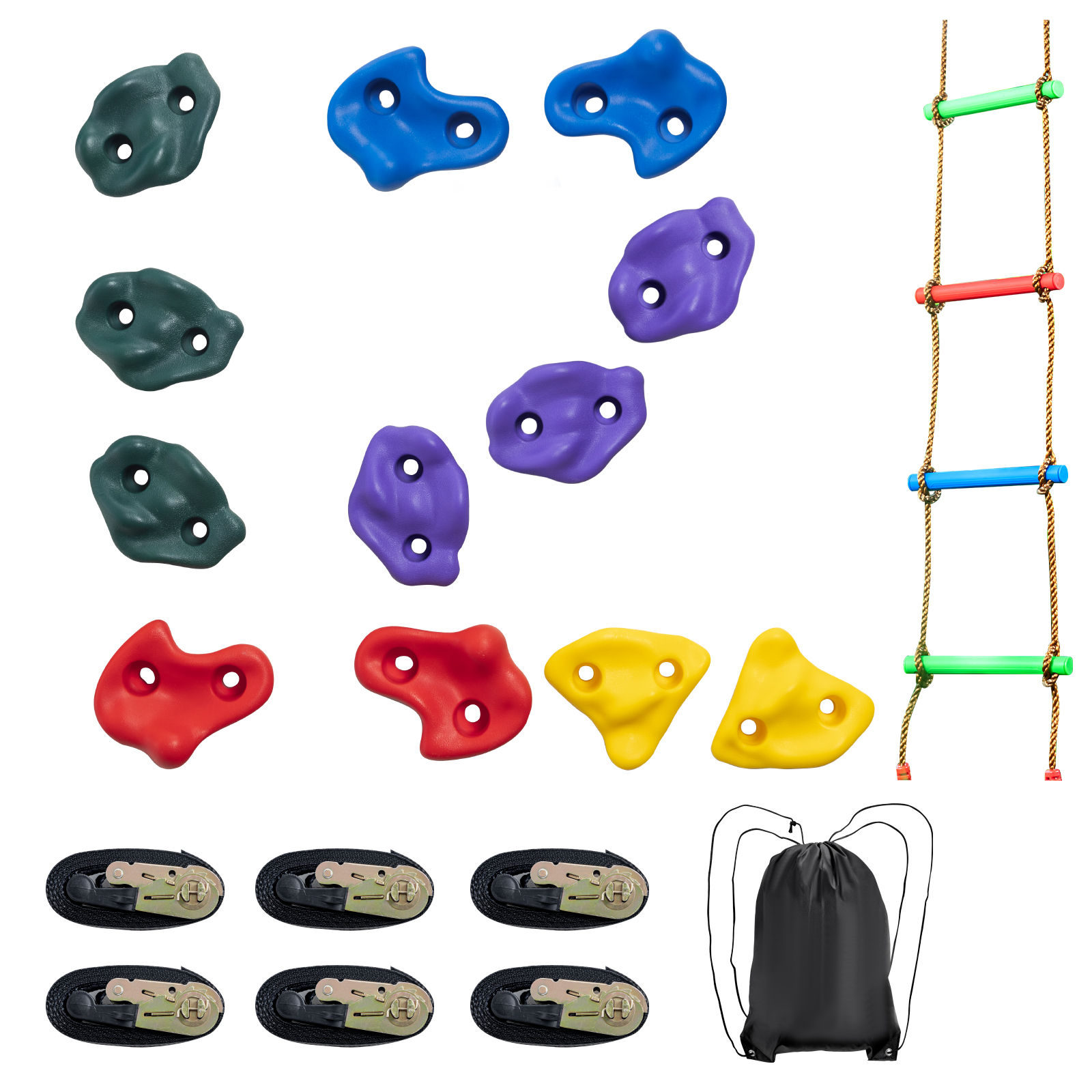 VEVOR 25/32/72/12/20pcs Rock/Tree Climbing Holds Climbing Rocks Handles Hardware - Picture 39 of 98