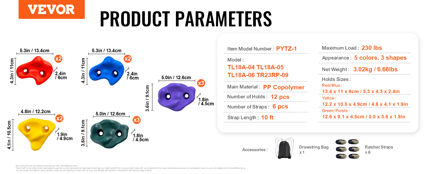 VEVOR Kit di Arrampicata sugli Alberi 6 Cinghie a Cricchetto per Bambini Adulti VEVOR Kit di Arrampicata sugli Alberi 6 Cinghie a Cricchetto per Bambini Adulti