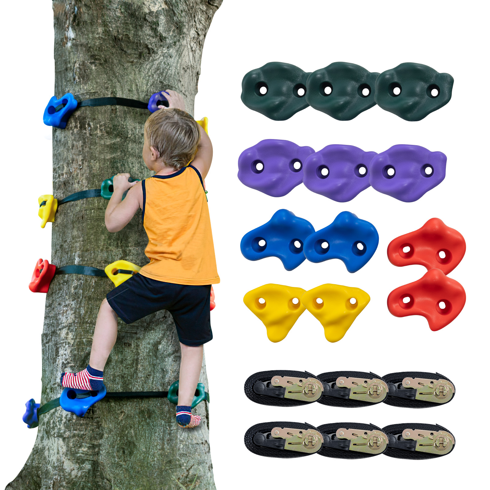 VEVOR 25/32/72/12/20pcs Rock/Tree Climbing Holds Climbing Rocks Handles Hardware - Picture 75 of 98