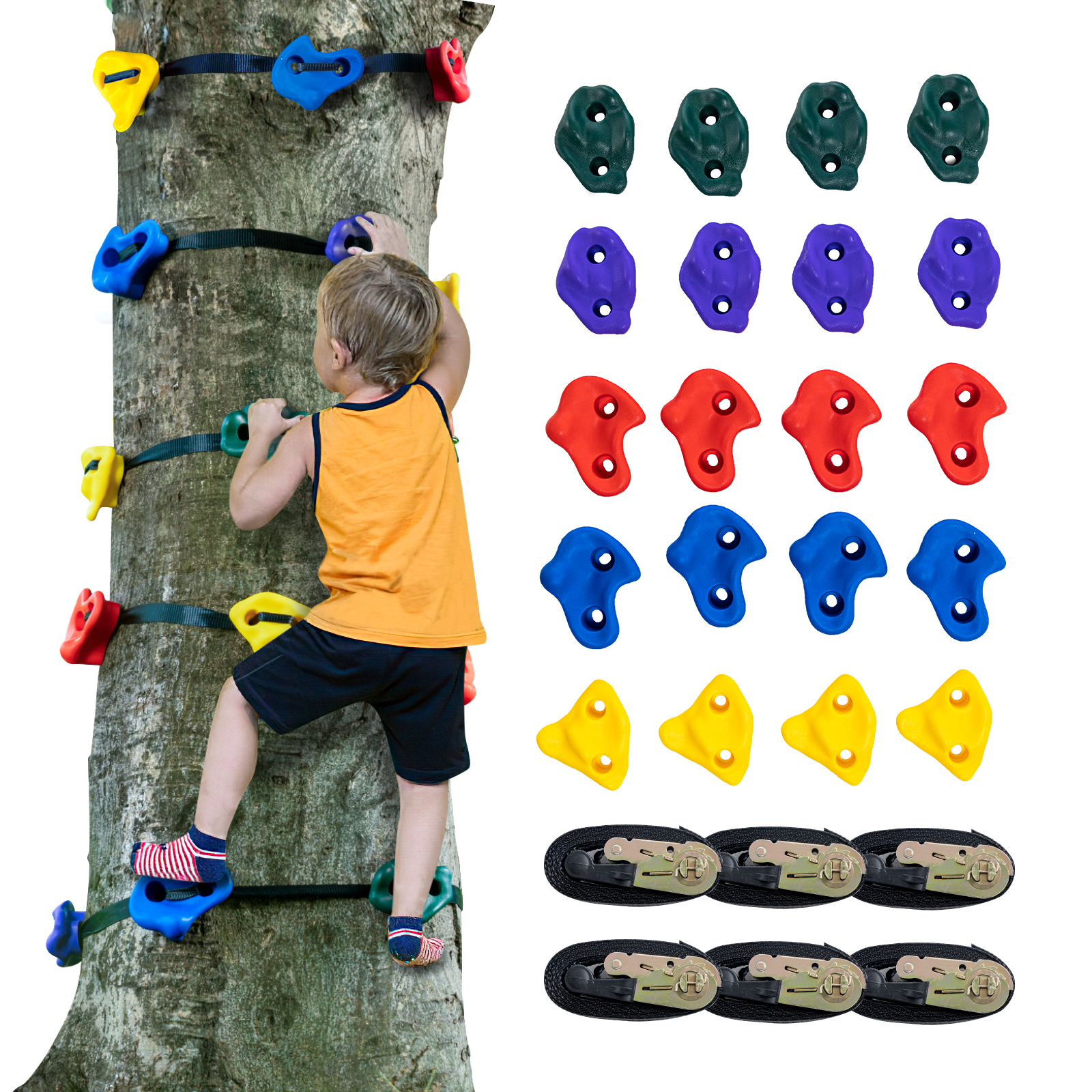 VEVOR 25/32/72/12/20pcs Rock/Tree Climbing Holds Climbing Rocks Handles Hardware - Picture 87 of 98