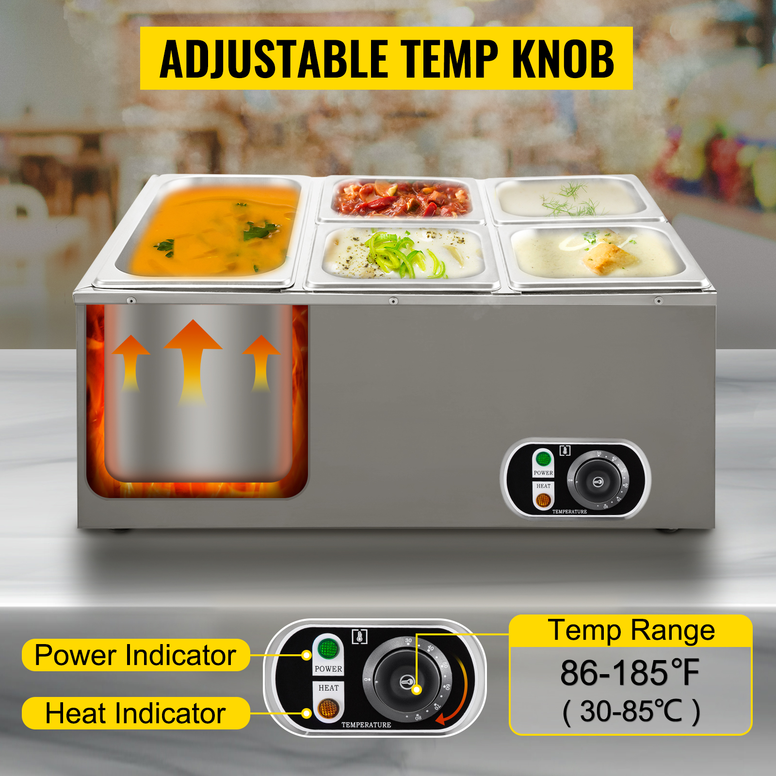 VEVOR Food Warmer – For Personal Or Commercial Food Warming