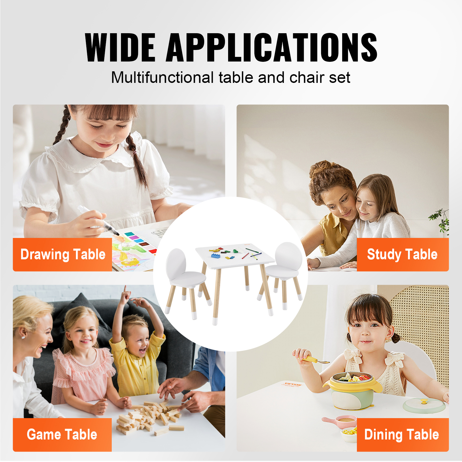 Kids Table and 2/4 Chairs/Bench Set Wooden/Toddler/Height Adjustable Craft - Picture 8 of 62