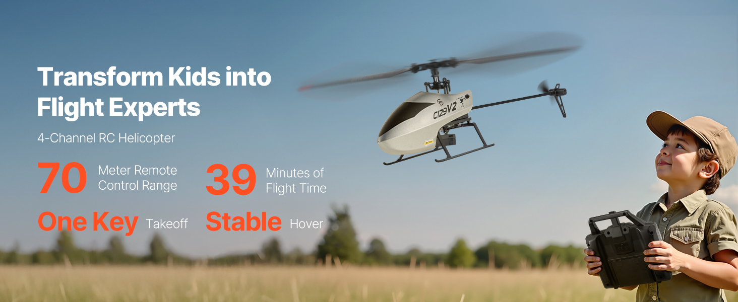 RC helicopter with remote controller