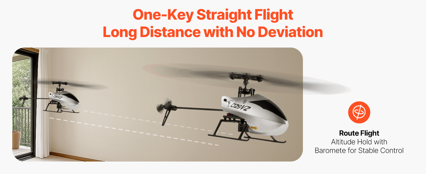 RC helicopter route mode demonstration