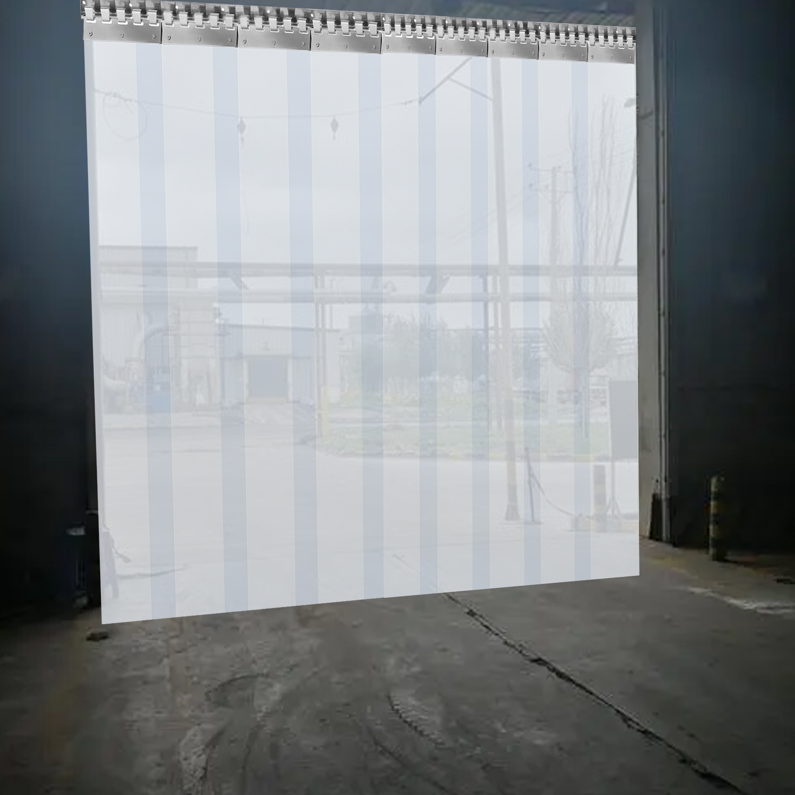 Breite/Höhe 1,25 m x 2,00 m   300 x 3 mm Streifenvorhang Weich PVC 