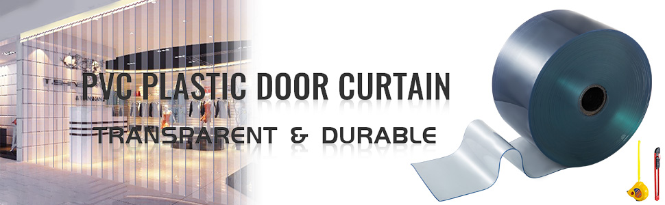 PVC Plastic Door Curtain 200mm x 2mm x 50m stores anti-static eco-friendly 