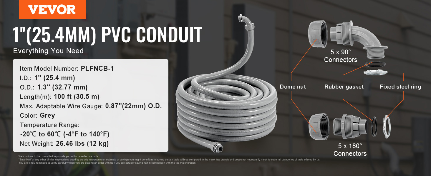 Flexible electrical conduit,1-inch,pvc conduit