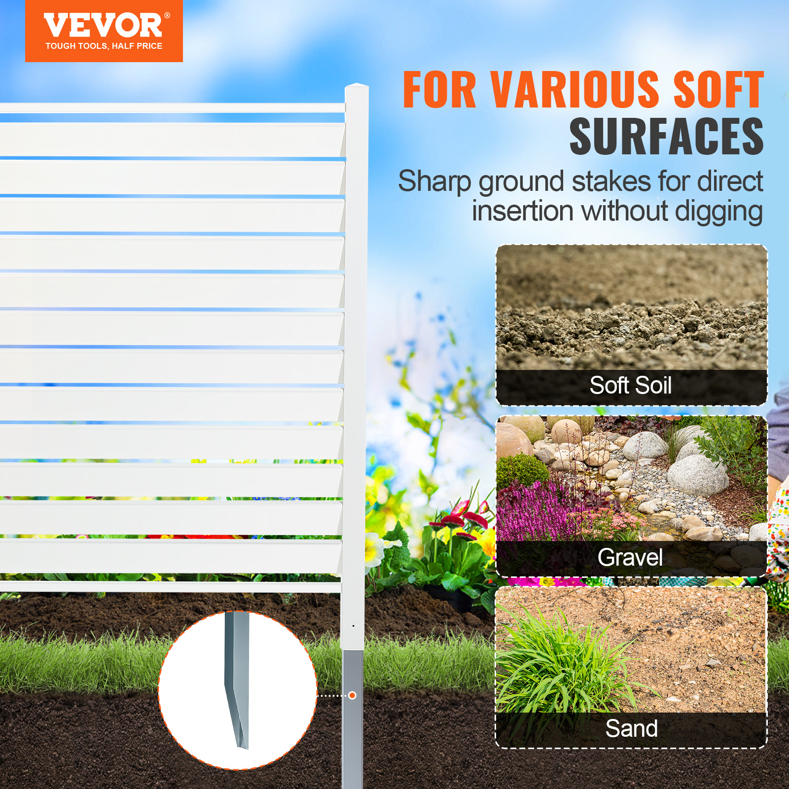 VEVOR Outdoor Privacy Screens 50" W x 50" H Air Conditioner Fence 3/2/4 Panels - Picture 40 of 62