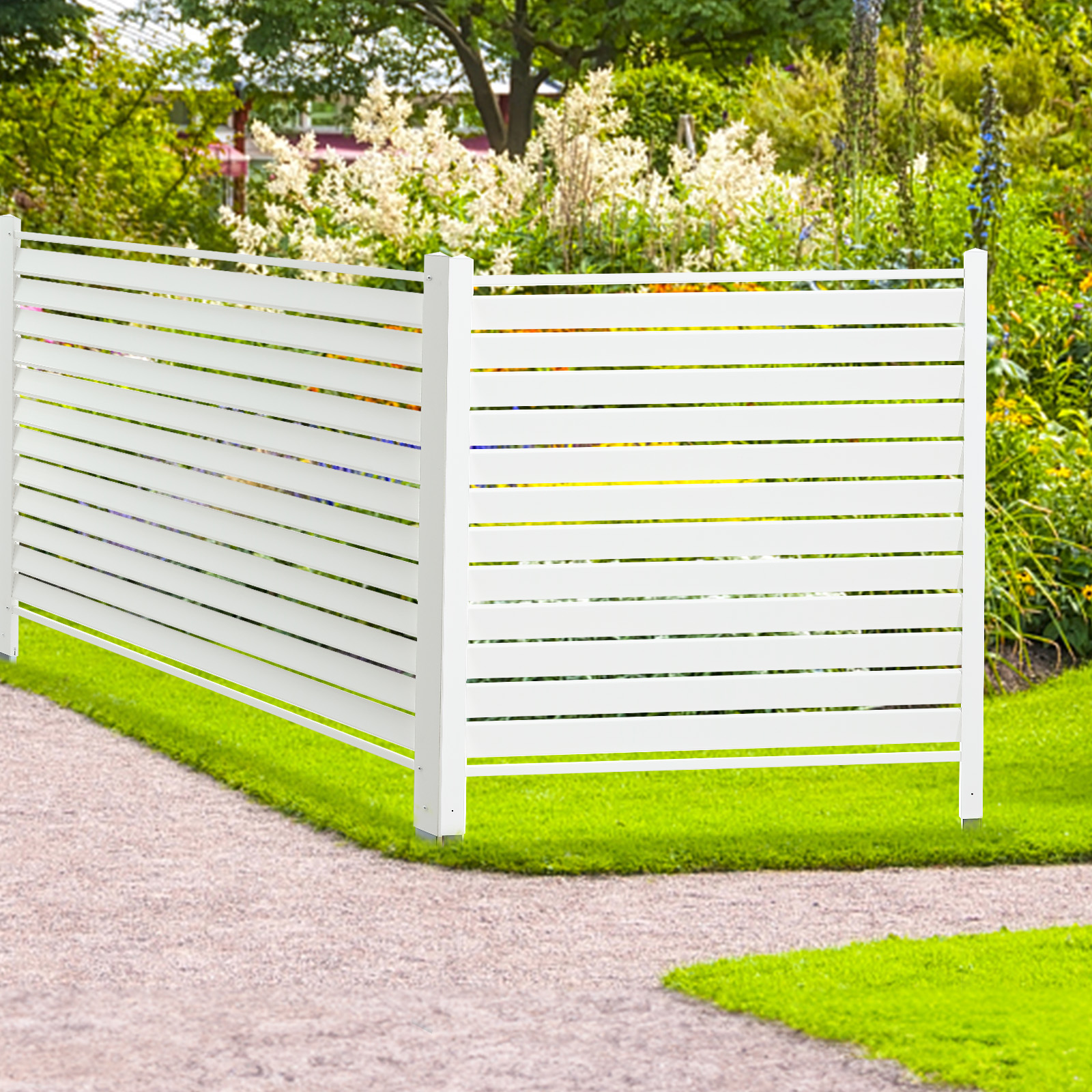 VEVOR Outdoor Privacy Screens 50" W x 50" H Air Conditioner Fence 3/2/4 Panels - Picture 46 of 62