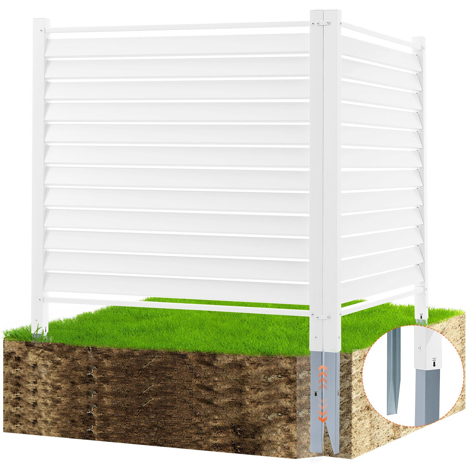 VEVOR Outdoor Privacy Screens 50" W x 50" H Air Conditioner Fence 3/2/4 Panels - Picture 39 of 62