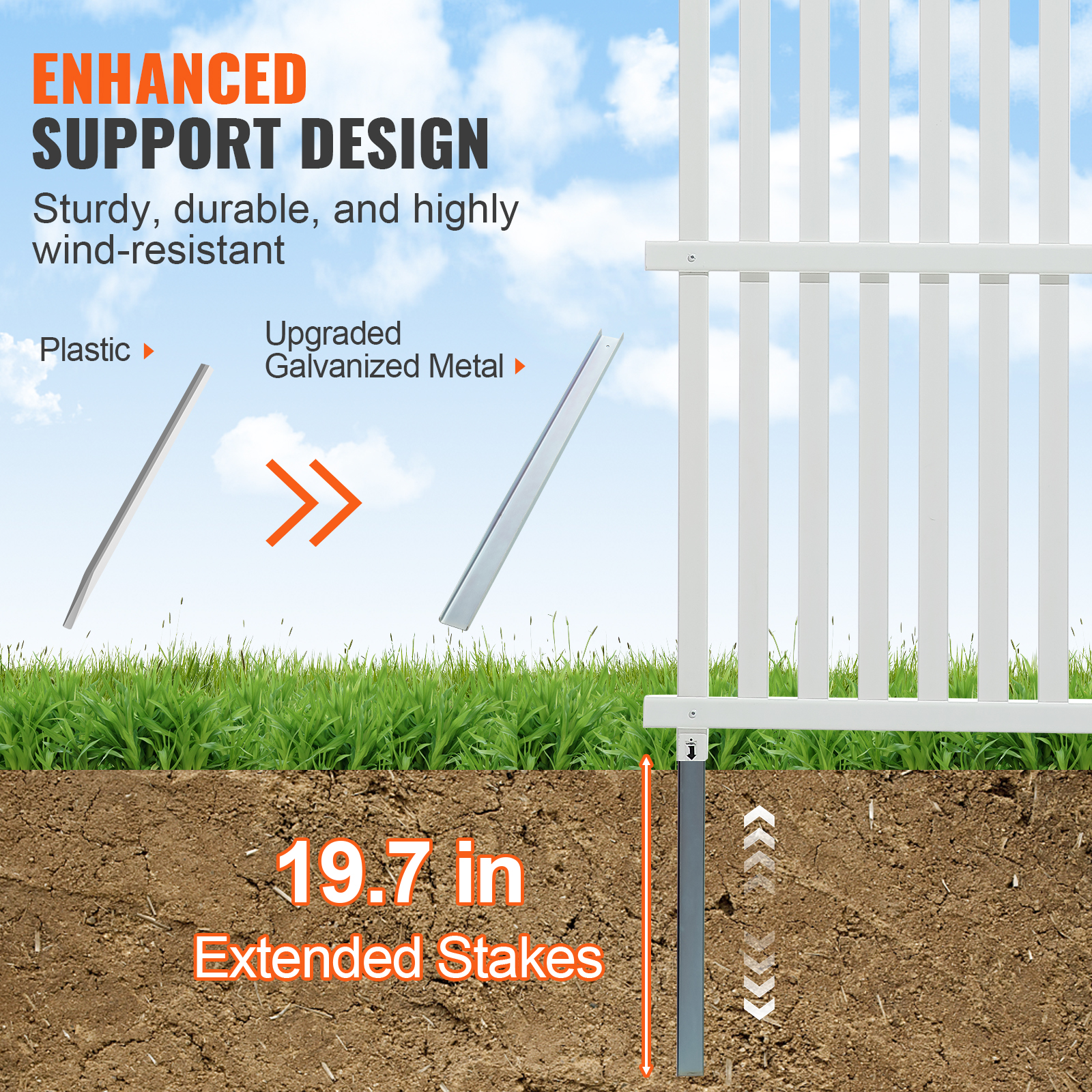 VEVOR Outdoor Privacy Screens 50" W x 50" H Air Conditioner Fence 3/2/4 Panels - Picture 17 of 62