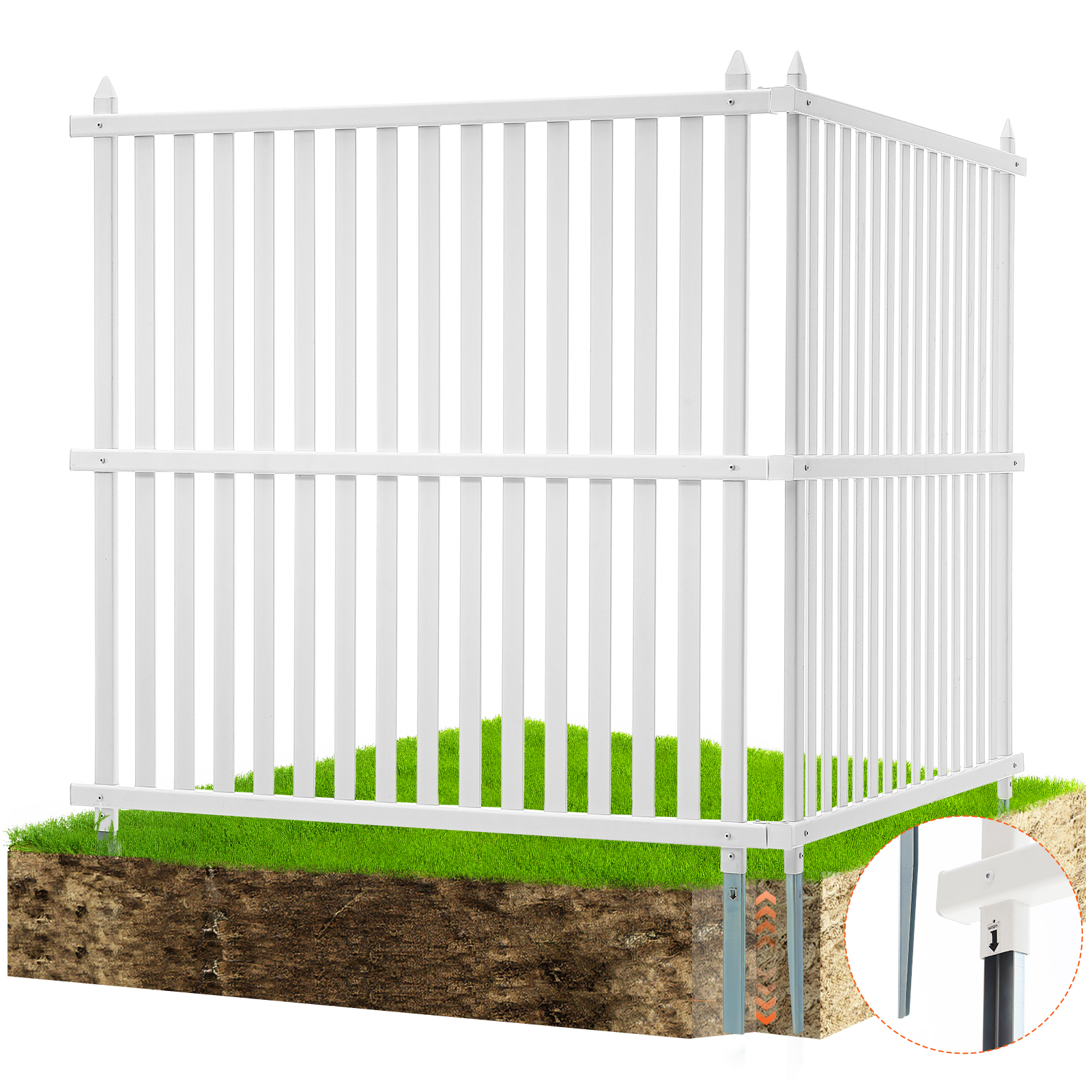 VEVOR Outdoor Privacy Screens 50" W x 50" H Air Conditioner Fence 3/2/4 Panels - Picture 15 of 62