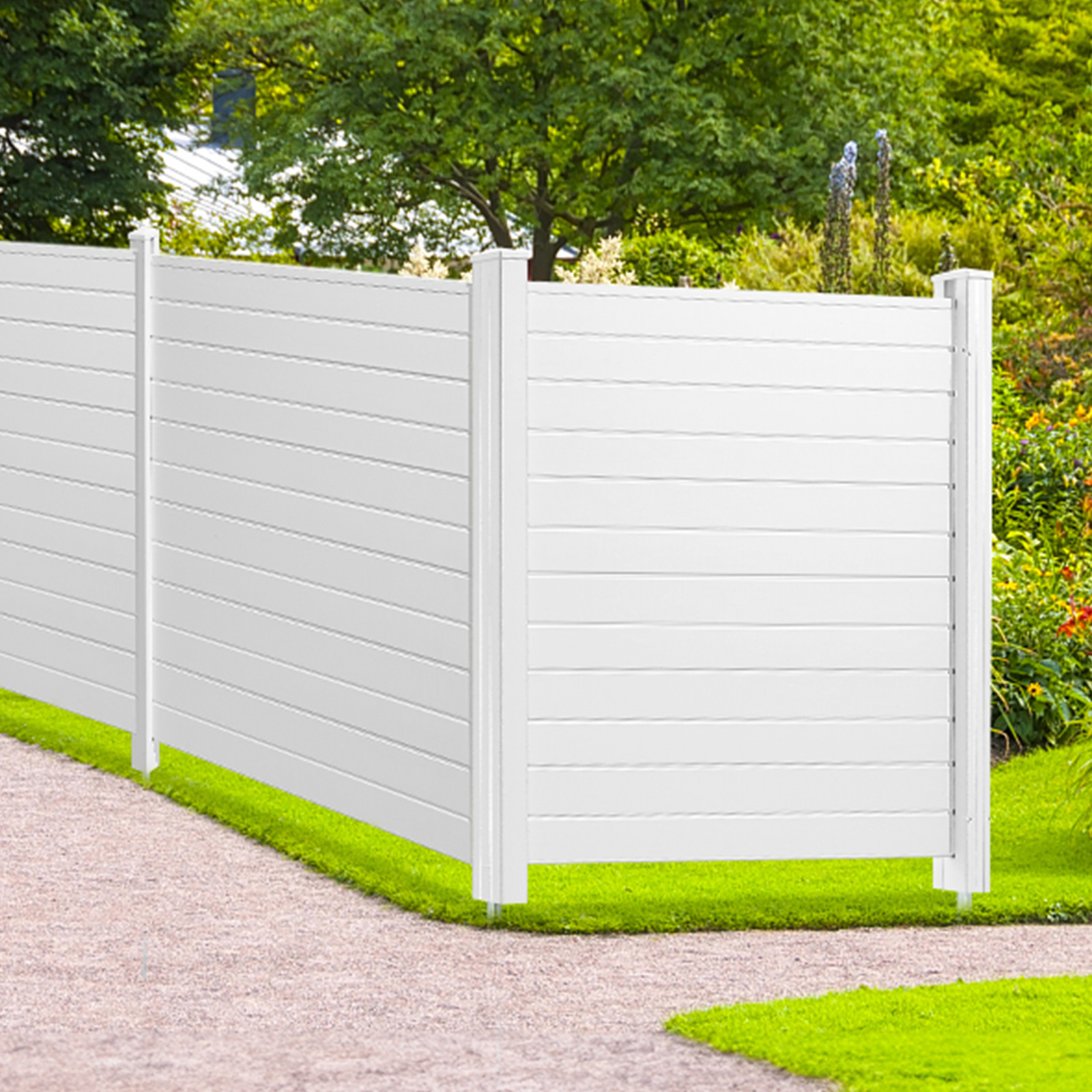 VEVOR Outdoor Privacy Screens 50" W x 50" H Air Conditioner Fence 3/2/4 Panels - Picture 10 of 62