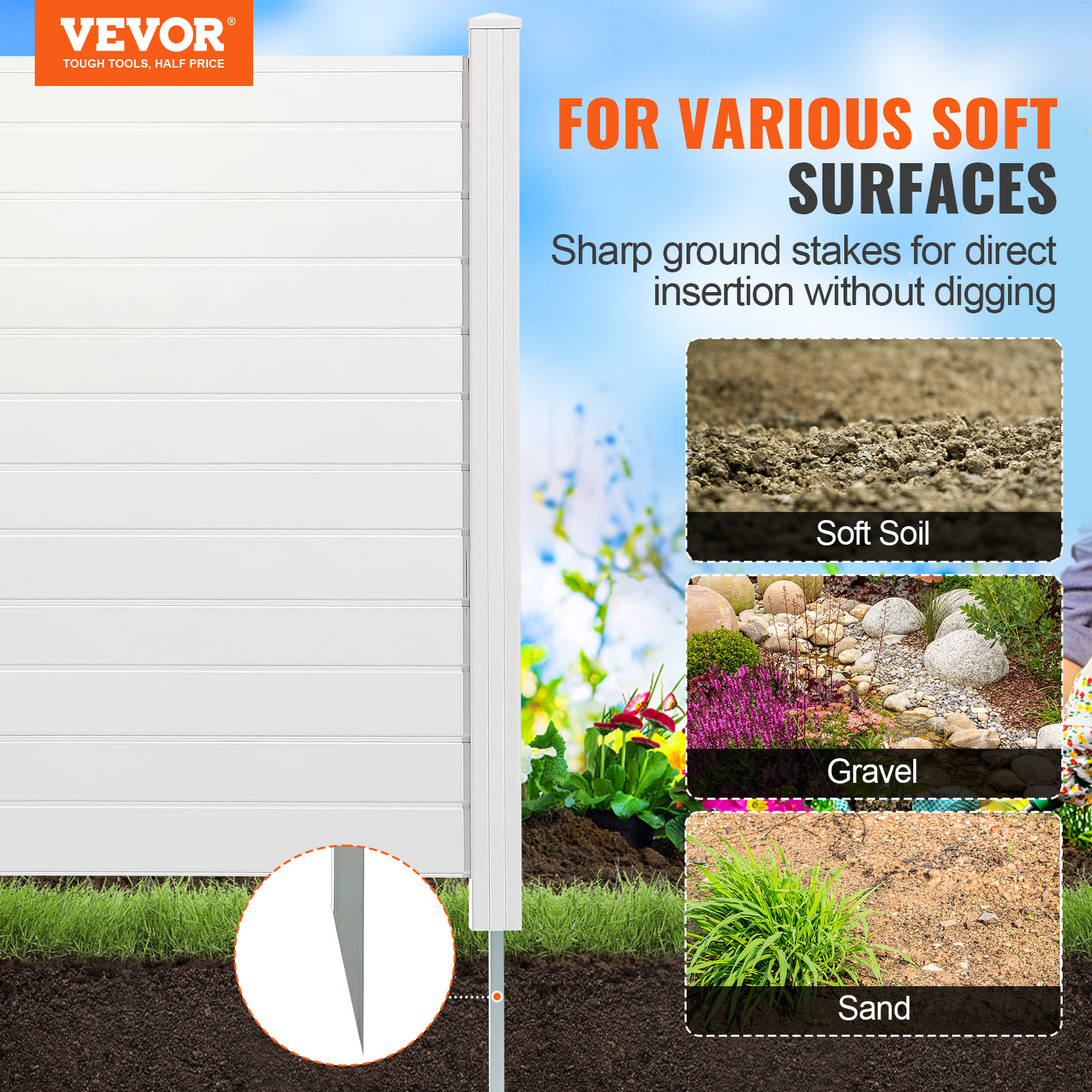 VEVOR Outdoor Privacy Screens 50" W x 50" H Air Conditioner Fence 3/2/4 Panels - Picture 28 of 62