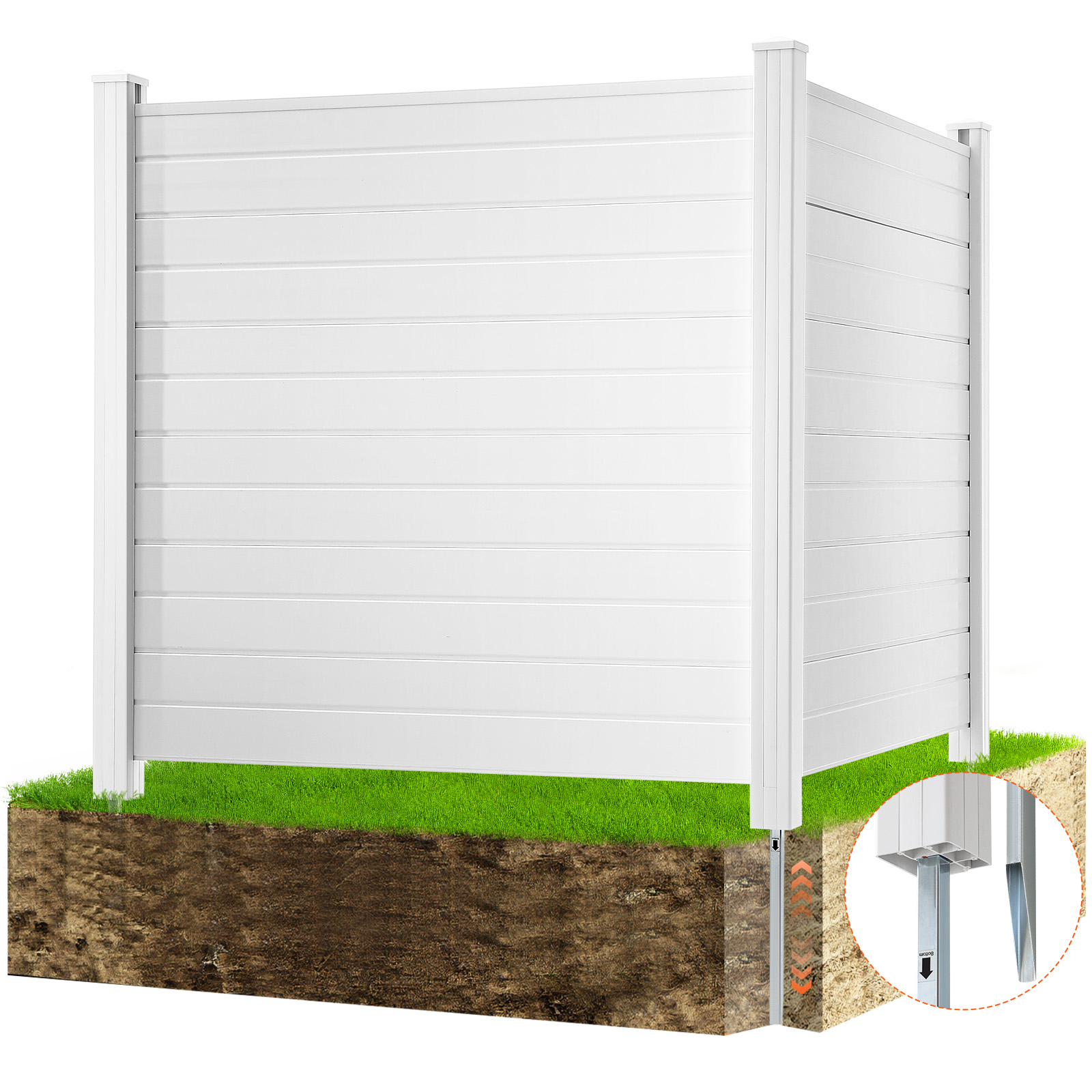 VEVOR Outdoor Privacy Screens 50" W x 50" H Air Conditioner Fence 3/2/4 Panels - Picture 27 of 62