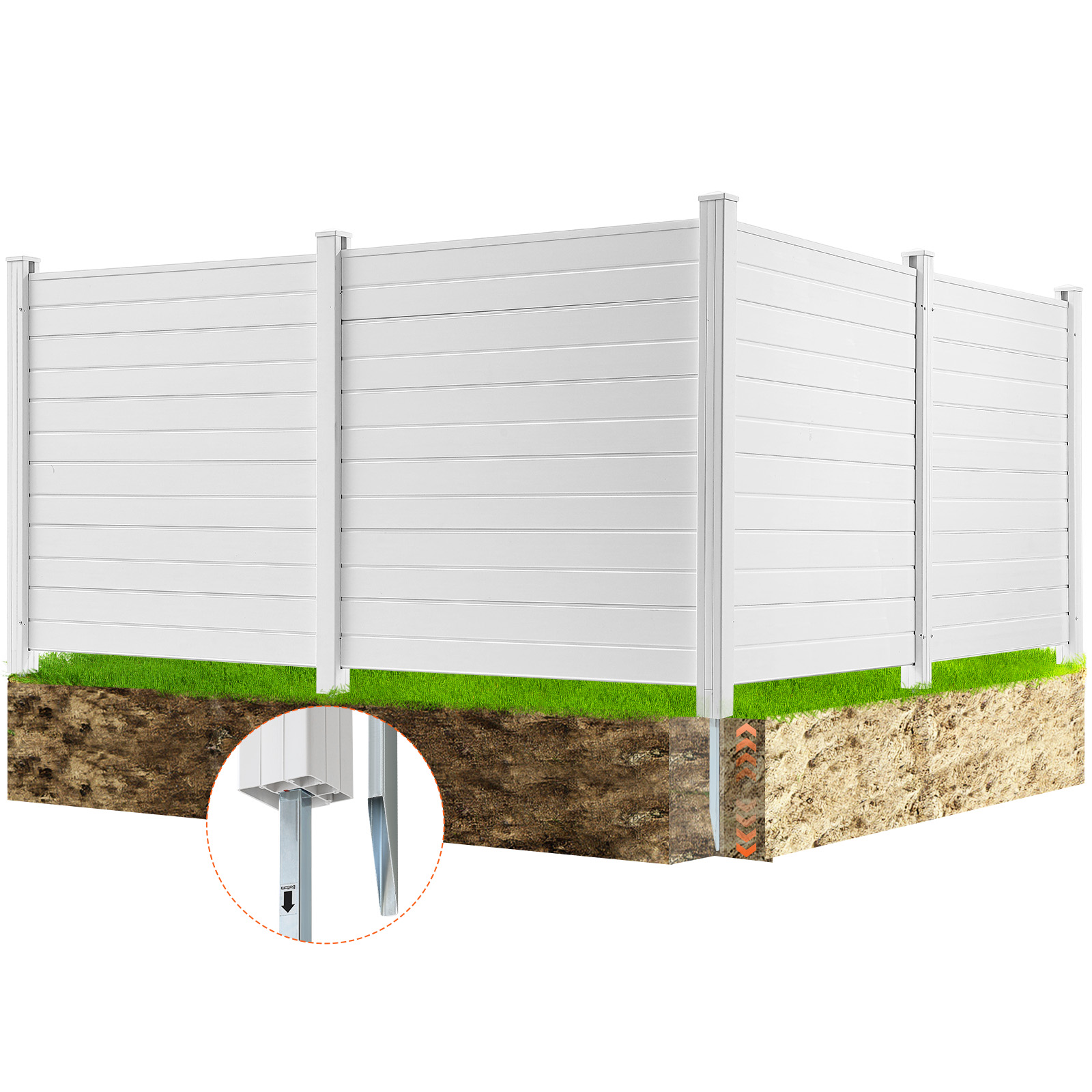 VEVOR Outdoor Privacy Screens 50" W x 50" H Air Conditioner Fence 3/2/4 Panels - Picture 51 of 62