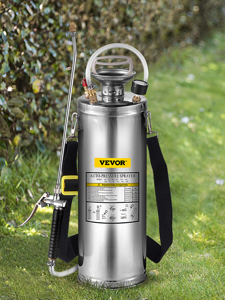 Manual Stainless steel high pressure sprayer with Gas-pressure meter Y 