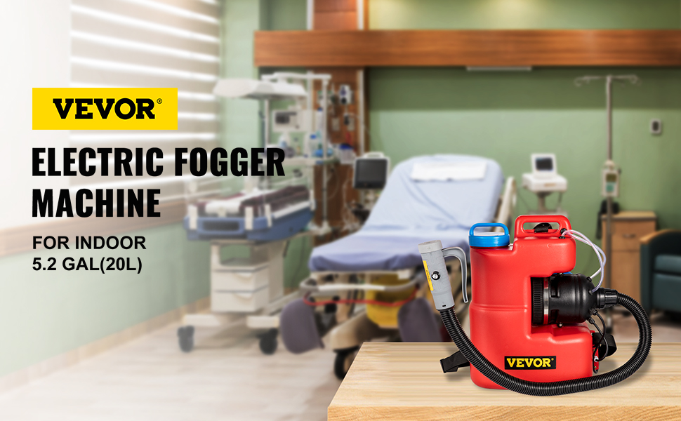 VEVOR Electric Fogger Machine 5.2GAL Backpack Sprayer 1200W Backpack