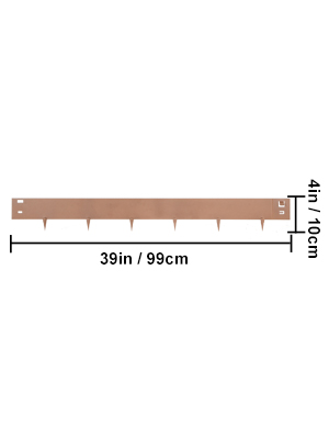 VEVOR 5 db gyepszegély acél teljes hossza 4,94 m Kerti szegély 10x99cm Ágy szegély Kaszálás él Fa szegély tövisekkel Kerti palánk