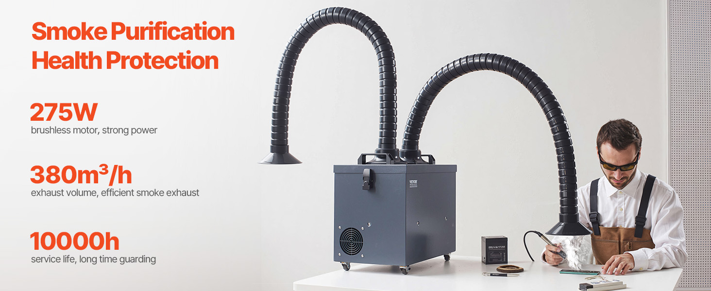 VEVOR Solder Fume Extractor 275W Brushless Smoke Absorber