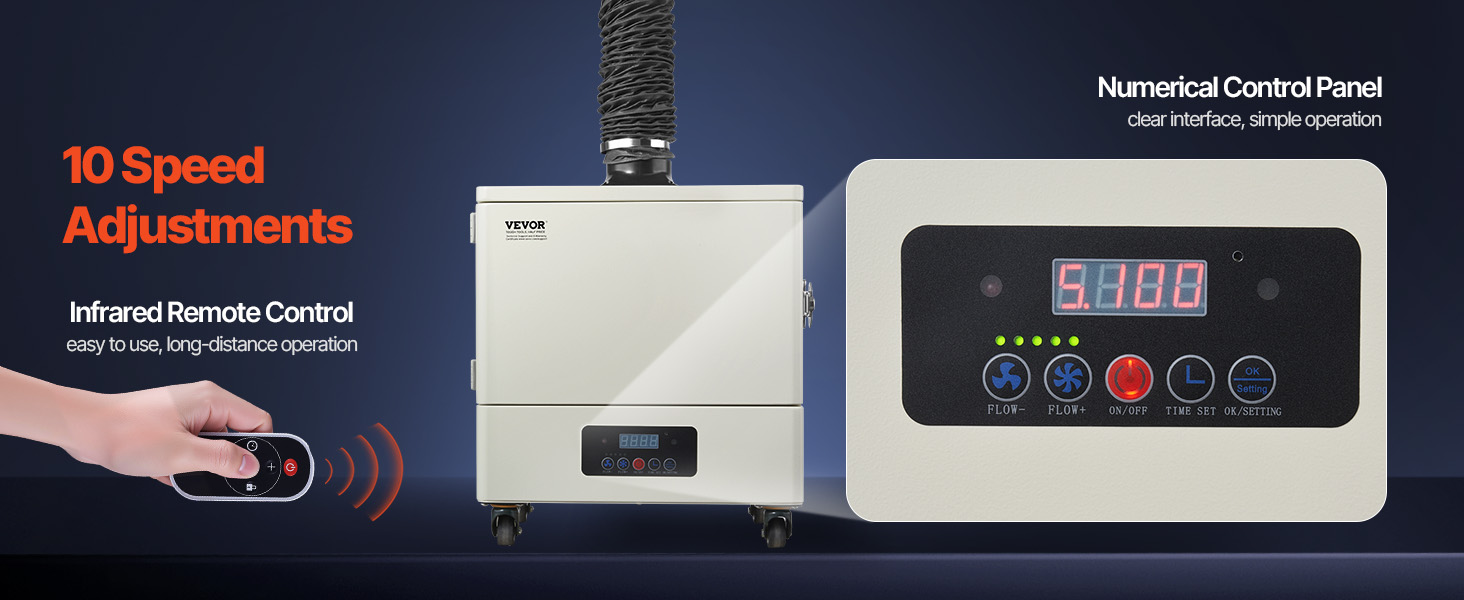 Schweißrauchabsauger 459 m³/h 280 W – Lötrauchabsaugung Werkstatt Fume Extractor A100 1.14