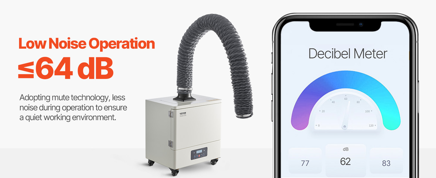 Schweißrauchabsauger 459 m³/h 280 W – Lötrauchabsaugung Werkstatt Fume Extractor A100 1.16