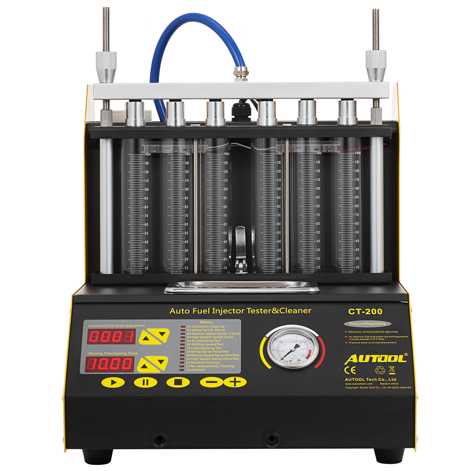 Ультразвуковий очищувач бензинових інжекторів Autool Ct200 6-циліндровий тестер-тестер