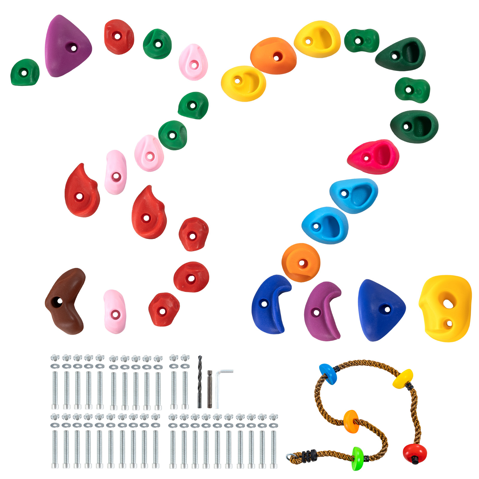 VEVOR 25/32/72/12/20pcs Rock/Tree Climbing Holds Climbing Rocks Handles Hardware - Picture 27 of 98