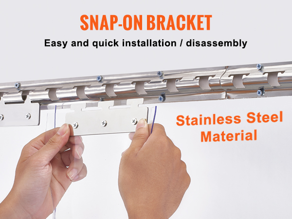 VEVOR Rideau à Lanière PVC 152,4x213,4 cm Rideau à Lamelles Transparent